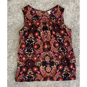 Merona Women's Sleeveless Blouse Top Size Medium Multicolor